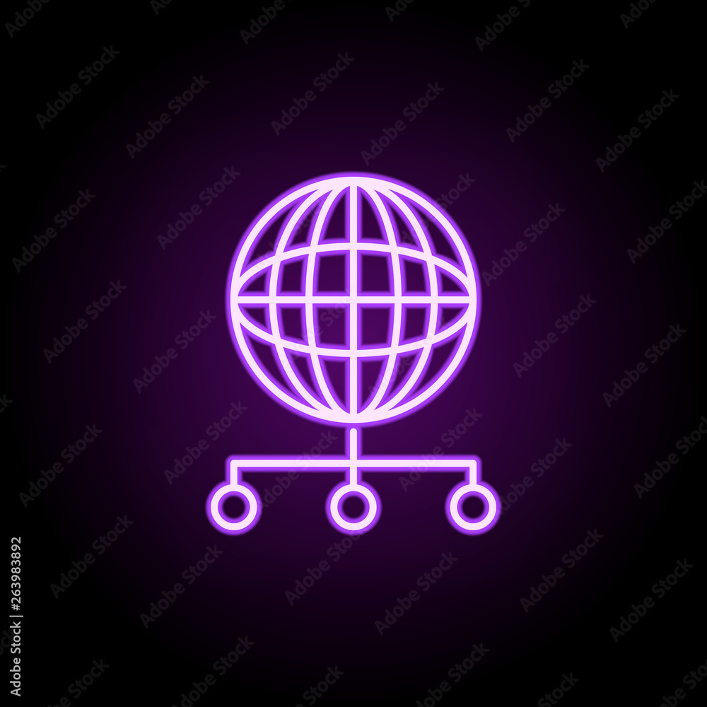 Poster net neon icon. elements of business set. simple icon for websites, web design, mobile app, info grap
