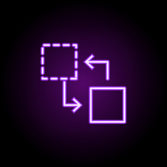replacement of work neon icon. Elements of business set. Simple icon for websites, web design, mobile app, info graphics