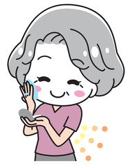 Foundation white powder residue Grandmother