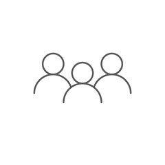 People, group or team vector icon isolated on white