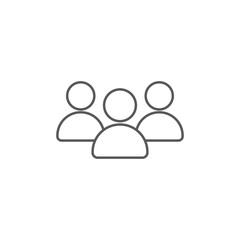People, group or team vector icon isolated on white