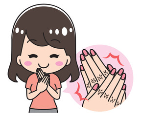 Woman with finger hair