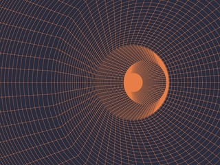 Geometric orange abstraction grid image background