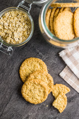 Crispy oatmeal cookies.