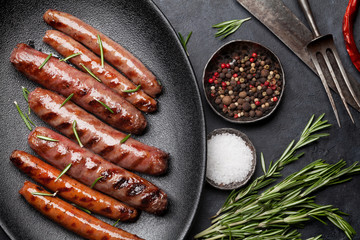 Grilled sausages
