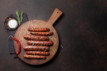 Grilled sausages