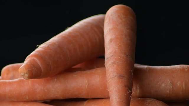Carrots vegetables gyrating. Daucus carota