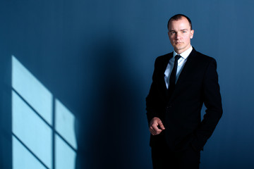 Portrait of businessman looked at camera