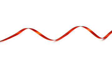 Red ribbon isolated on white