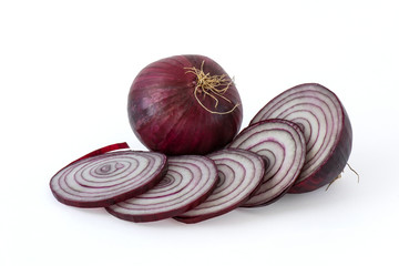 Red onion, ring-cut