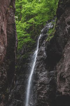 Germany, Bavaria, Partnach Gorge near Garmisch-Partenkirchen, waterfall