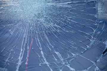 Cracked glass ,The mirror crack texture background.