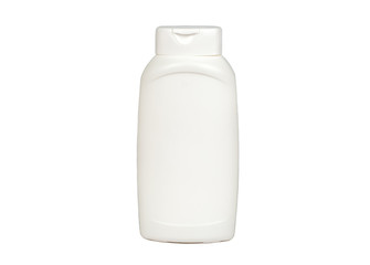 Plastic shampoo bottle