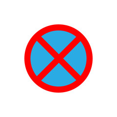 Fototapeta premium no parking sign. Vector illustration, flat design.