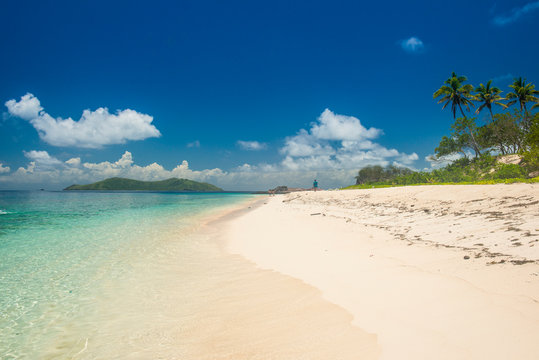 Fiji, Mamanuca islands, Monuriki, sand beach