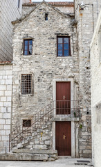 Fototapeta na wymiar Croatia. Medieval street in old town of Split.