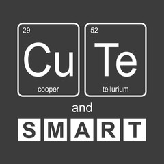 The chemical elements of the periodic table,funny phrase -Cute and smart,