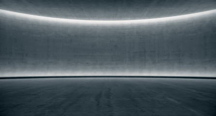 blank space Concrete wall with glowing light. Abstract background. 3d rendering