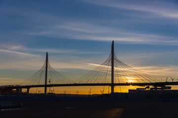 bridge at sunset