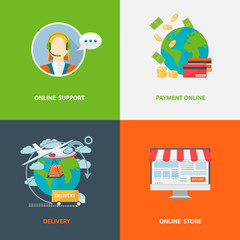 Concept of online shopping