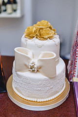 wedding cake for celebrating marriage and holding a banquet