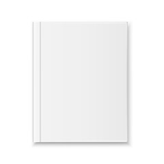 Vector realistic Blank book cover top view isolated