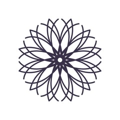 Abstract Mandala Geometry Outline for decoration or tattoo