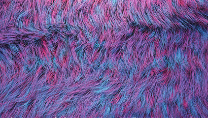 background furry monster fur blue and pink