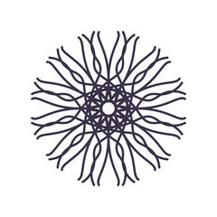 Abstract Mandala Geometry Outline for decoration or tattoo