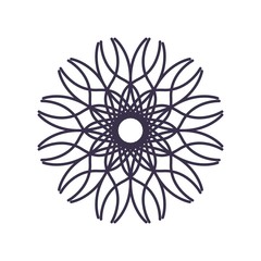 Abstract Mandala Geometry Outline for decoration or tattoo