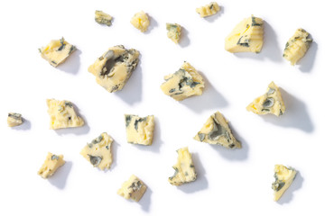 Blue cheese crumbles, top, paths