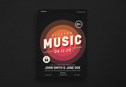 Electro Music Flyer Layout