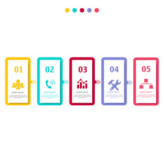 Infographic element with icons and options. Vector illustration