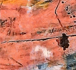 Creative abstract painting background in oil. Textured brush strokes of paint. Colorful design pattern. Artistic drawing grunge texture. Watercolor mixed fine art template for decoration. Vintage.