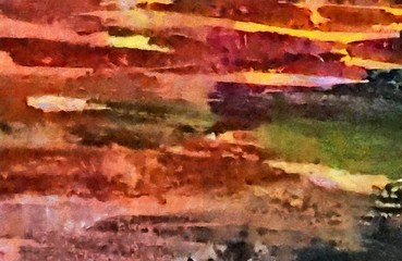 Obraz premium Creative abstract painting background in oil. Textured brush strokes of paint. Colorful design pattern. Artistic drawing grunge texture. Watercolor mixed fine art template for decoration. Vintage.