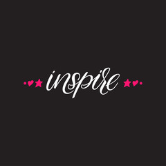 Inspire hand lettering text