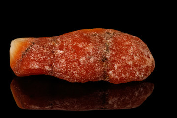 Macro stone Apophyllite mineral on black background