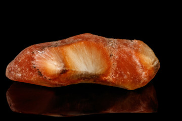 Macro stone Apophyllite mineral on black background