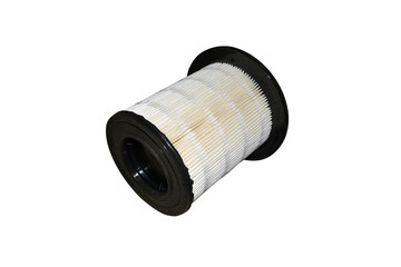 Air filter, auto spare part isolated on white background