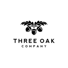 three oak concept logo design
