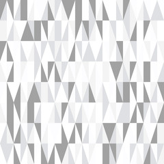 White triangle tiles seamless pattern, vector background.