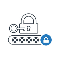 Password icon with padlock sign. Protection lock icon and security, protection, privacy symbol