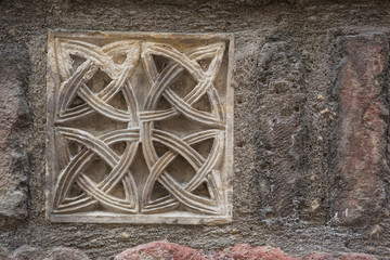 Abstract Decorative Element On The Wall Of The Monastery, Georgia for graphic and web design, for website or mobile app.