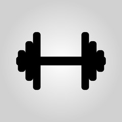 Dumbbell vector pictogram. Bumbbell vector eps icon.