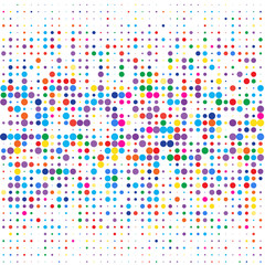 Сolored dots on white background 