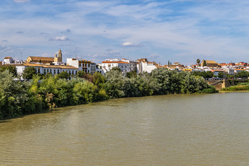 Picturesque Embankment of the Guadalquivir River in Cordoba. Cordoba, Andalusia, Spain.