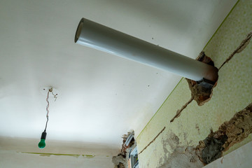 Sewage Pipe Ceiling