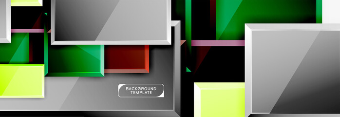 Naklejka premium Minimal square banner abstract background