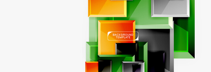 Abstract square composition for background, banner or logo