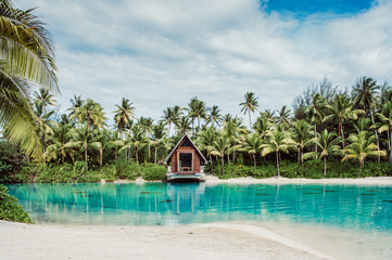 Fototapeta na wymiar Bora Bora Island and Lagoon